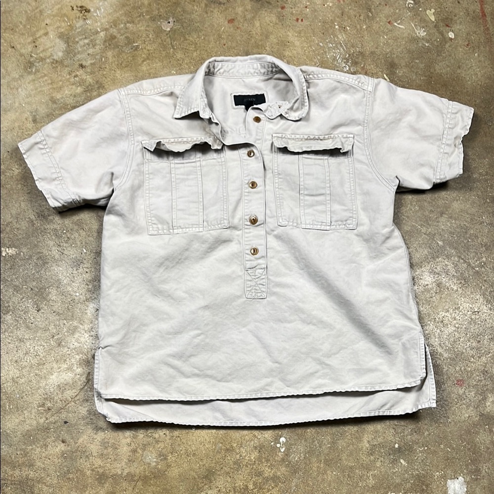 J. Crew Casual Utility Button Down Shirt - Tan/khaki
Size: Medium